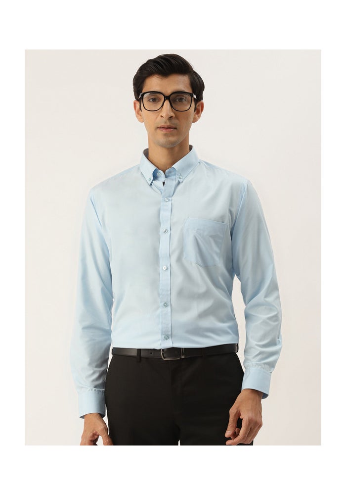 Sky Blue Slim Formal Shirt for Men